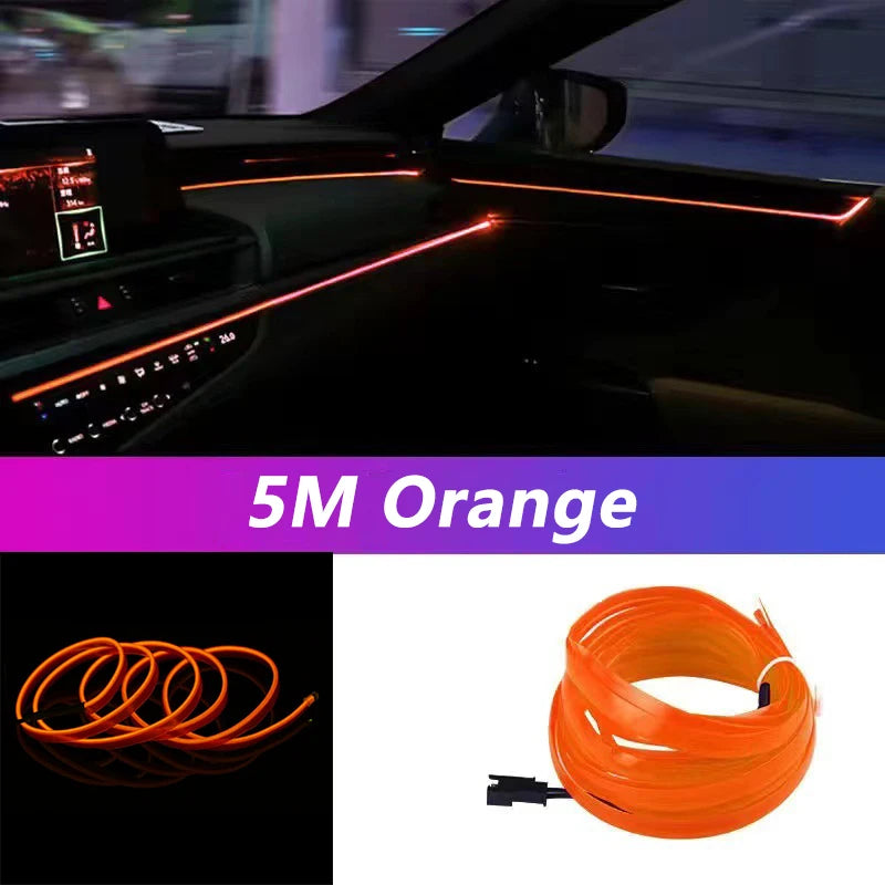 ✨️🌈5M Car Interior LED Strip Light – Flexible Neon EL Wire for DIY Auto Decoration & Party Vibes

Transform your ride into a glowing masterpiece