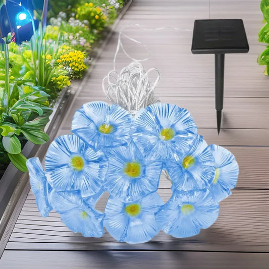 Christmas Solar Morning Glory Led Lights Outdoor Waterproof Solar Fairy String Christmas Decoration for Gardens Home