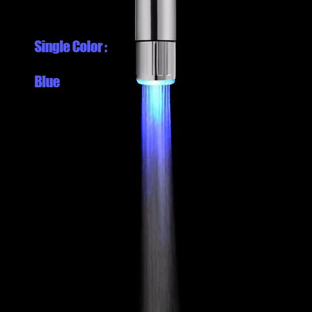 LED 🔴🟢🔵 Temperature Sensitive 3-Color Light-up Faucet Kitchen Bathroom Glow Water Saving Faucet Aerator Tap Nozzle Shower