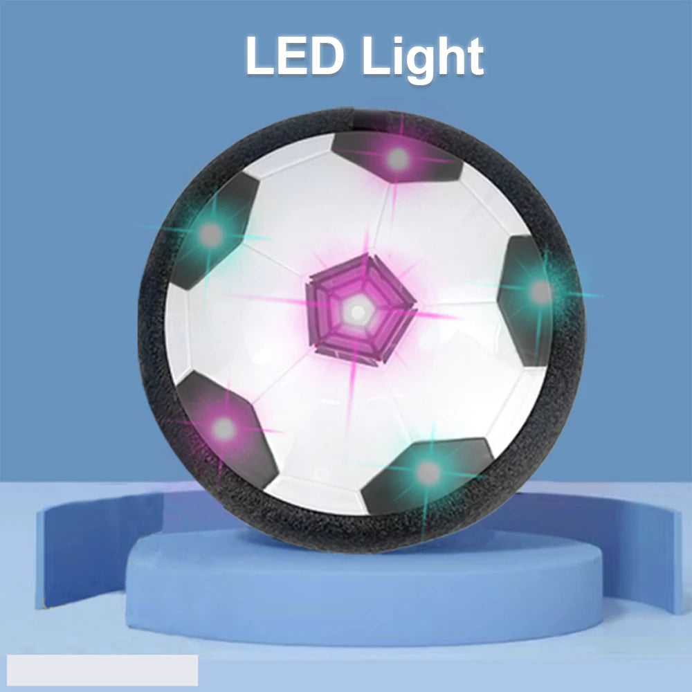 ⚽ Hover Soccer Ball with LED Lights & Music 🎶✨

Bring the excitement of soccer indoors and outdoors with this Electric Floating Football Toy – the perfect gift for kids who love fun, movement, and play!

🌟 Features:

Gliding Hover Design – Smoothly floa