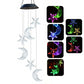 LED Solar Wind Chime Crystal Ball Hummingbird Wind Chime Light Color Changing Waterproof Hanging Solar Light for Home Garden