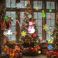 Christmas LED Projector Light USB-Powered RGB Holiday Party Ambient Light with Snowflakes Santa Hats for Home or Stores
