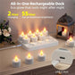 ✨ Rechargeable LED Tea Lights – With Timer & Charging Base