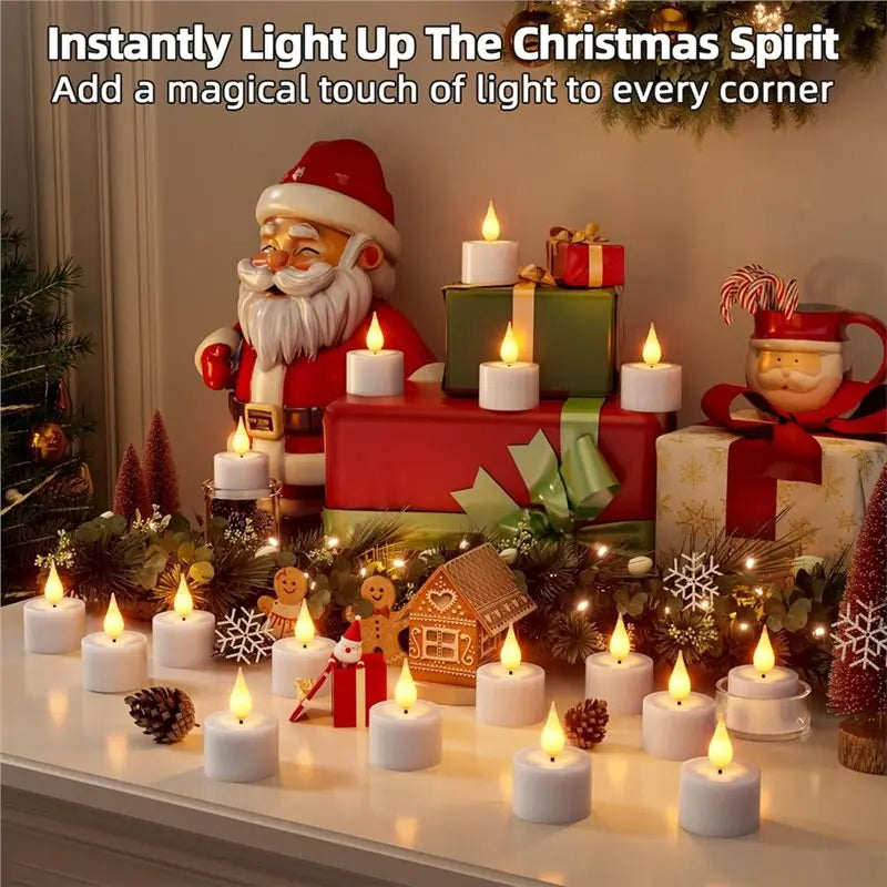 ✨ Rechargeable LED Tea Lights – With Timer & Charging Base