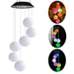 Outdoor Solar LED Christmas String Lights Solar Powered Festival Atmosphere Decorative Light Waterproof Wind Chime Lamp