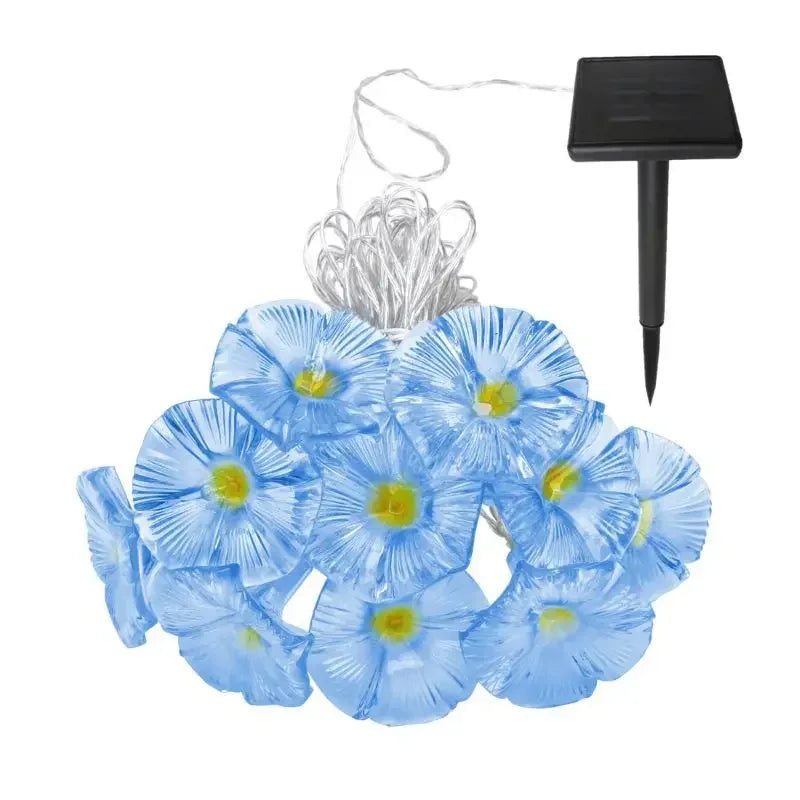 Christmas Solar Morning Glory Led Lights Outdoor Waterproof Solar Fairy String Christmas Decoration for Gardens Home
