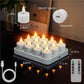 ✨ Rechargeable LED Tea Lights – With Timer & Charging Base