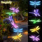 LED Solar Wind Chime Crystal Ball Hummingbird Wind Chime Light Color Changing Waterproof Hanging Solar Light for Home Garden
