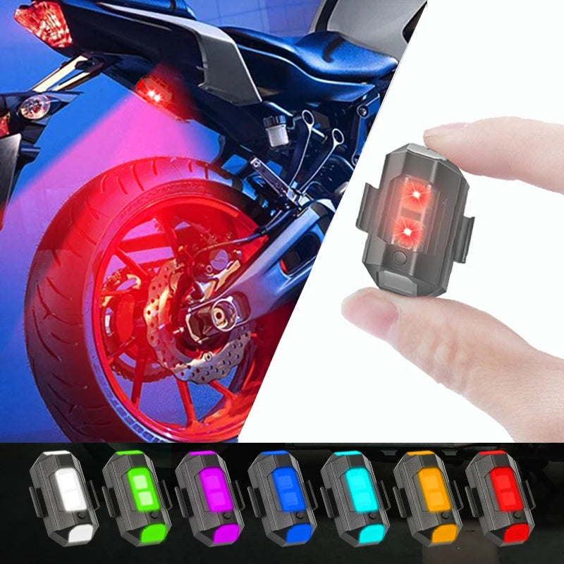 🚨 Motorcycle & Drone Strobe Light – 7-Color Mini USB LED Anti-Collision
✨ “Stay visible, stay safe – your night protection in 7 dazzling colours