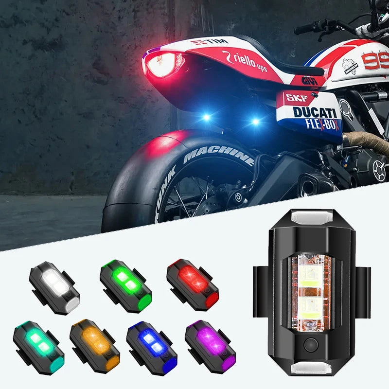 🚨 Motorcycle & Drone Strobe Light – 7-Color Mini USB LED Anti-Collision
✨ “Stay visible, stay safe – your night protection in 7 dazzling colours