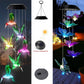 LED Solar Wind Chime Crystal Ball Hummingbird Wind Chime Light Color Changing Waterproof Hanging Solar Light for Home Garden