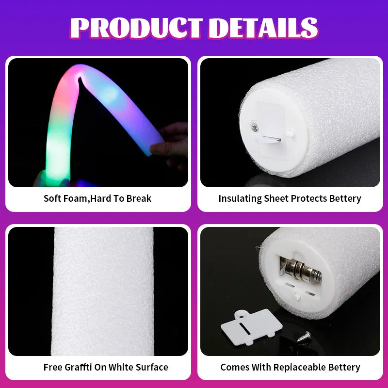 LED Glow Foam Sticks