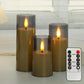 Led Electronic Candles Light Flameless Remote Timer Flickering Lamp Clear Acrylic Glass Battery Powered for any occasions