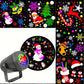 Christmas LED Projector Light USB-Powered RGB Holiday Party Ambient Light with Snowflakes Santa Hats for Home or Stores