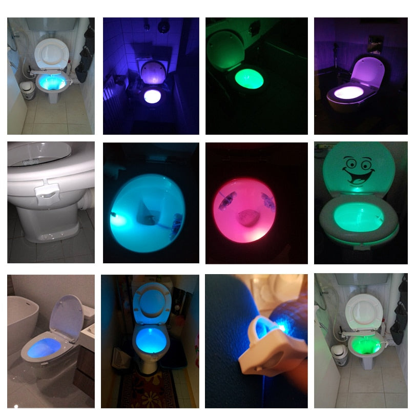🌟 8-Color L.E.D R🔴 G🟢B🔵 Toilet Nightlight 🌟