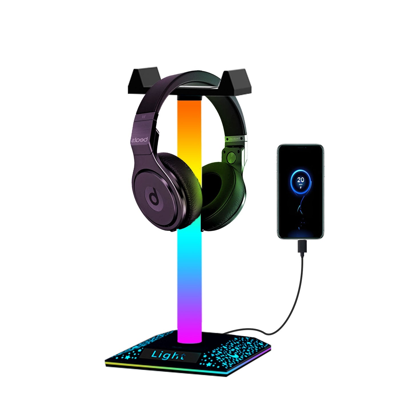 🎧RGBIC LED🌈 Headphone Stand