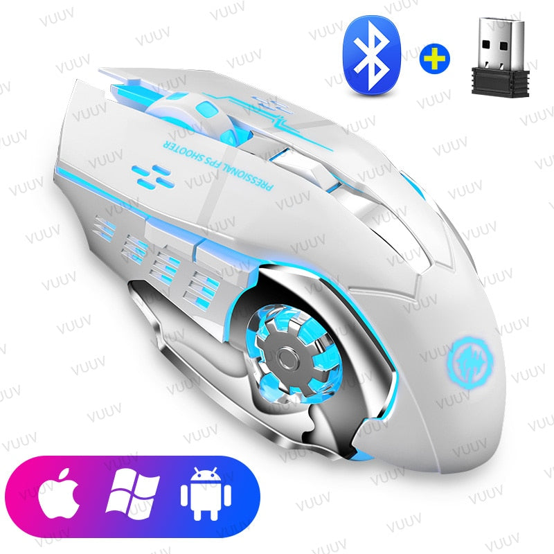 Mechanical Wireless LED Mouse