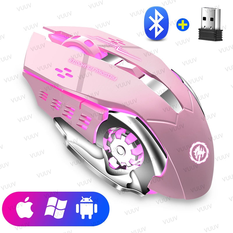 Mechanical Wireless LED Mouse