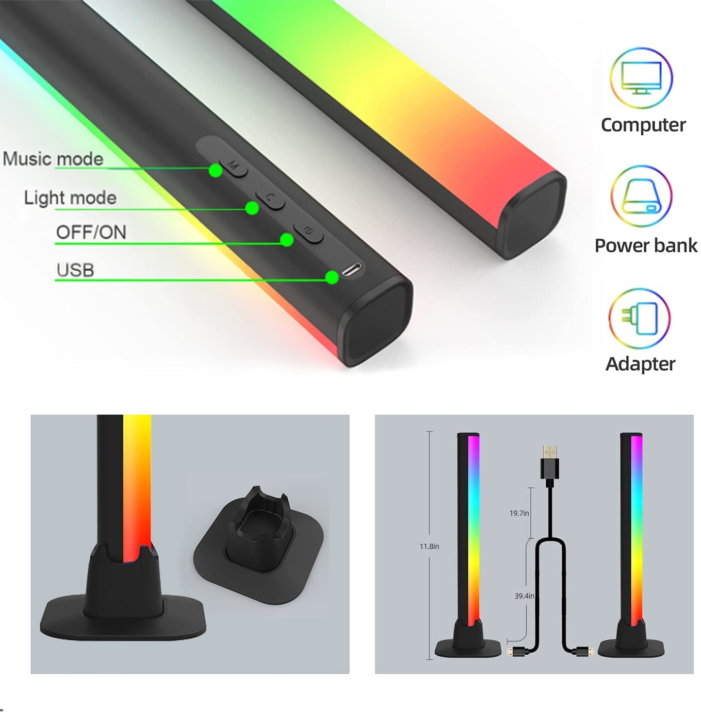 🌈✨️ Smart LED Light Bar – Modern Lighting for Every Space